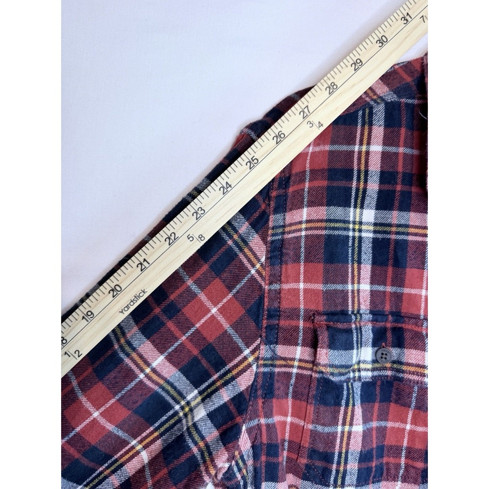 Urban Pipeline Shirt Mens Large Red Plaid Button Down Cotton Flannel Casual - Picture 6 of 11